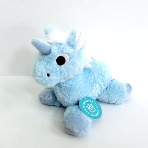 The Manhattan Toy Company Floppies Unicorn Blue Plush Stuffed Animal 9"
